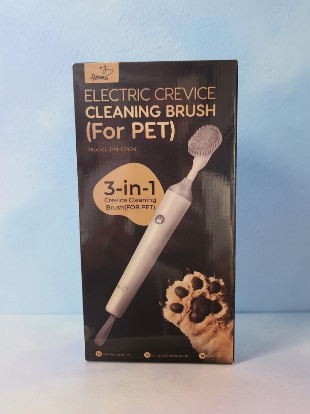 Electric Crevice Cleaning Brush for Pets - NIB